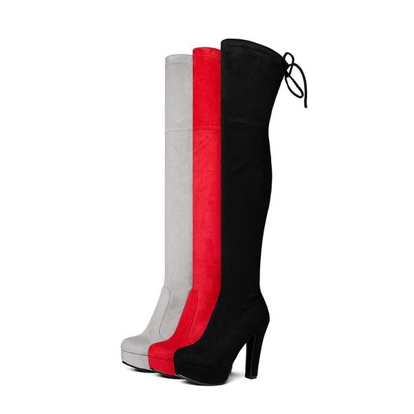 boots qplyxcobig size 34-43 high heels flock black platform shoes over the knee in autumn winter quality
boots qplyxcobig size 34-43 high heels flock black platform shoes over the knee in autumn winter quality