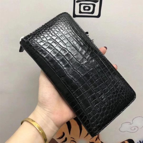 wallets authentic one-piece crocodile belly skin zipper closure men's card purse coin pocket genuine alligator leather male long wallet, Red;black
wallets authentic one-piece crocodile belly skin zipper closure men's card purse coin pocket genuine alligator leather male long wallet, Red;black