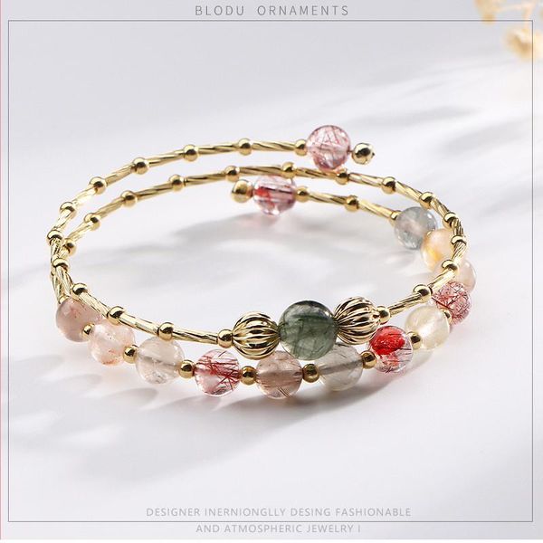 charm bracelets natural crystal bracelet female niche color hair copper tube simple light luxury spot jewelry, Golden;silver
charm bracelets natural crystal bracelet female niche color hair copper tube simple light luxury spot jewelry, Golden;silver