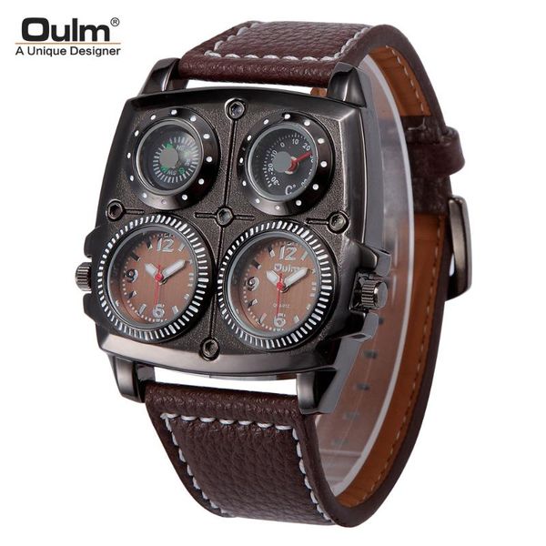 wristwatches oulm men's watches army watch for men fashion 2 time zone oversize military cool sport casual leather strap relojes hombr, Slivery;brown
wristwatches oulm men's watches army watch for men fashion 2 time zone oversize military cool sport casual leather strap relojes hombr, Slivery;brown