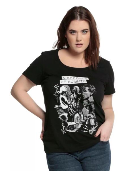 Torrid 5 Seconds Of Summer COLLAGE Women's Girls Plus Size T-Shirt NEW Official, White;black
Torrid 5 Seconds Of Summer COLLAGE Women's Girls Plus Size T-Shirt NEW Official, White;black