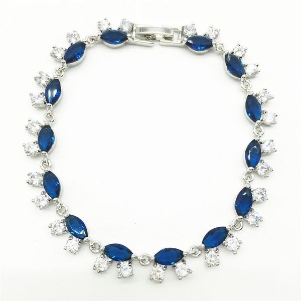 dear jewelry fashion eu style white plated blue crystal stone bracelets & bangles luxury romantic wedding gift link, chain, Black
dear jewelry fashion eu style white plated blue crystal stone bracelets & bangles luxury romantic wedding gift link, chain, Black