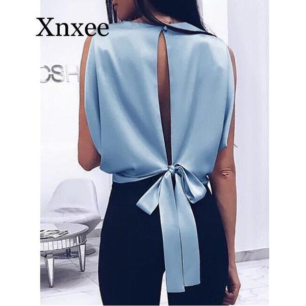 baby blue ladies elegant backless fashion design casual women summer sleeveless big bow blouse vest tank shirts women's blouse, White
baby blue ladies elegant backless fashion design casual women summer sleeveless big bow blouse vest tank shirts women's blouse, White