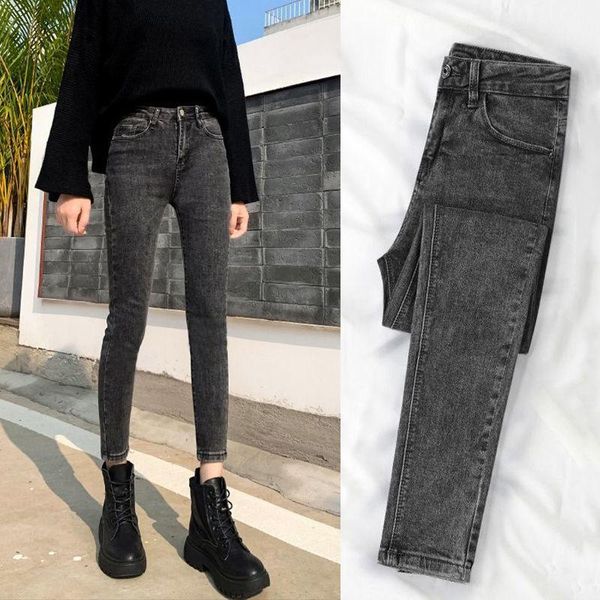 women's jeans woman pants black gray high waist cropped ankle tight pencil pantalones vaqueros mujer, Blue
women's jeans woman pants black gray high waist cropped ankle tight pencil pantalones vaqueros mujer, Blue