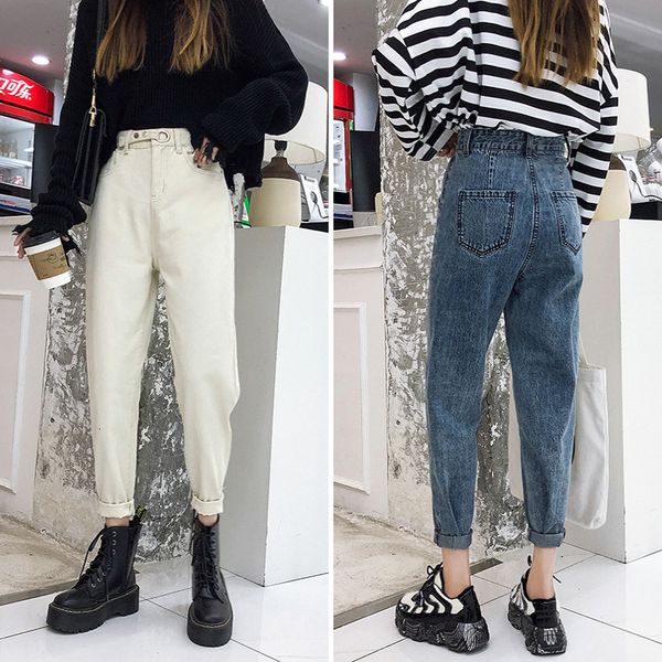 women's jeans new denim 2021 spring and autumn korean style capris harlan daddy pants high waist jeans, Blue
women's jeans new denim 2021 spring and autumn korean style capris harlan daddy pants high waist jeans, Blue