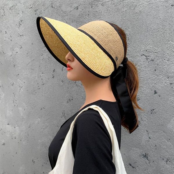 wide brim hats summer sun hat ess straw cap elegant protection foldable roll-up beach portable fashion visors 2021, Blue;gray
wide brim hats summer sun hat ess straw cap elegant protection foldable roll-up beach portable fashion visors 2021, Blue;gray