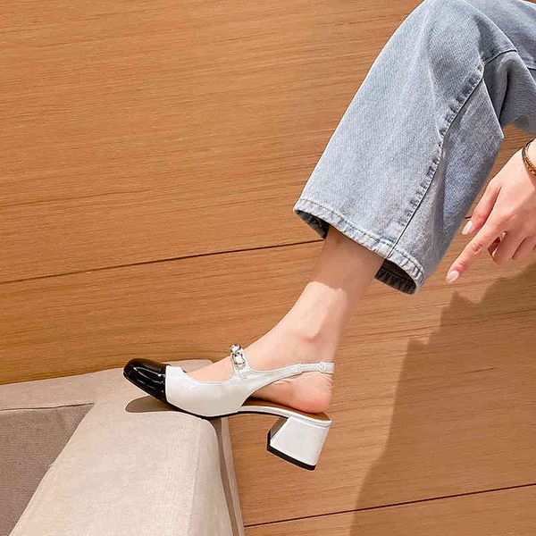 heel thick 2021 mary new jane square head patent leather high heel french pearl women's single shoes miu baotou sandals yw, Black
heel thick 2021 mary new jane square head patent leather high heel french pearl women's single shoes miu baotou sandals yw, Black