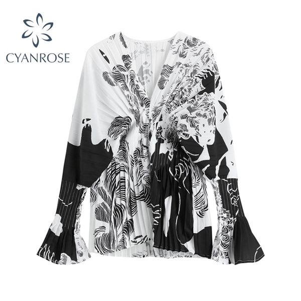 autumn women blouse vintage printed shirts pleated long sleeve v neck white shirt ladies fashion streetwear blouses 210515
autumn women blouse vintage printed shirts pleated long sleeve v neck white shirt ladies fashion streetwear blouses 210515