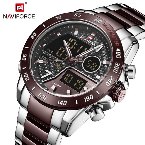 wristwatches naviforce sport watch men military watches mens 2021 multifunction digital quartz wristwatch relogio masculino, Slivery;brown
wristwatches naviforce sport watch men military watches mens 2021 multifunction digital quartz wristwatch relogio masculino, Slivery;brown