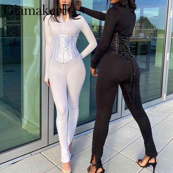 glamaker long sleeve jumpsuit bandage 2 piece suit winter autumn zipper suit romper streetwear new long playsuit 210414, Black;white
glamaker long sleeve jumpsuit bandage 2 piece suit winter autumn zipper suit romper streetwear new long playsuit 210414, Black;white