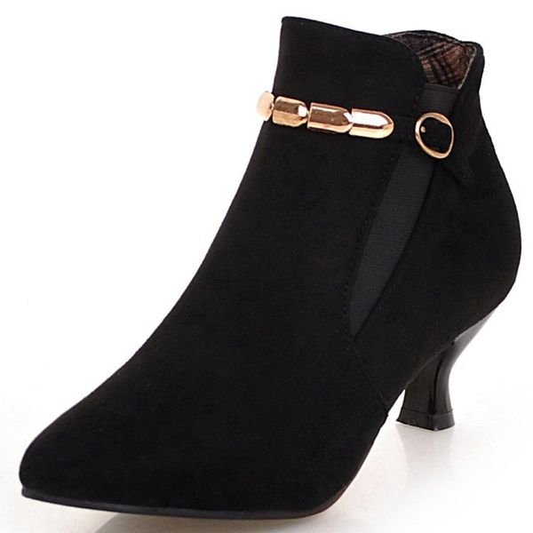 boots plus size 32-47 female pointed toe thick med heels buckle shoes ankle women autumn metal decoration boots, Black
boots plus size 32-47 female pointed toe thick med heels buckle shoes ankle women autumn metal decoration boots, Black