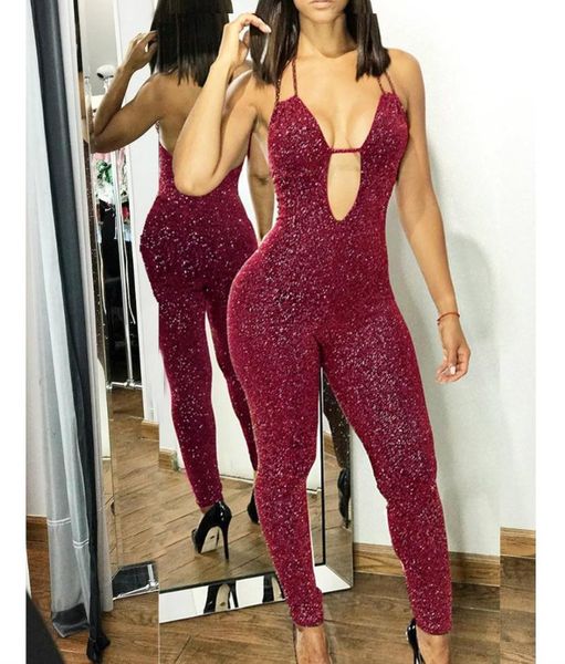 women's jumpsuits & rompers backless sheath shiny jumpsuit summer hollow sleeveless party club full length bodysuits women solid halter, Black;white
women's jumpsuits & rompers backless sheath shiny jumpsuit summer hollow sleeveless party club full length bodysuits women solid halter, Black;white