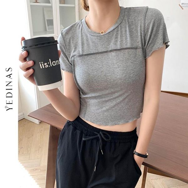 women's t-shirt yedinas 2021 summer solid women crop slim ruffles streetwear cotton casual basic tee white korean short
women's t-shirt yedinas 2021 summer solid women crop slim ruffles streetwear cotton casual basic tee white korean short