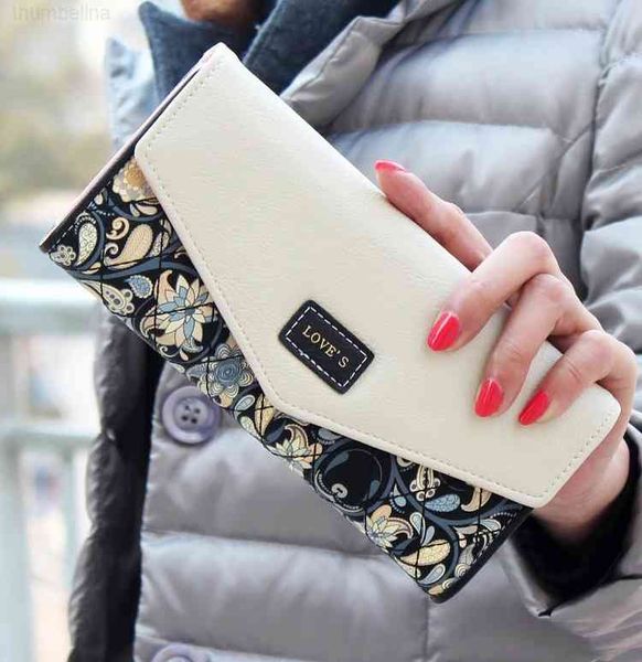 wallet women's korean pastoral small floral printed envelope flip fold three long zipper sand, Red;black
wallet women's korean pastoral small floral printed envelope flip fold three long zipper sand, Red;black