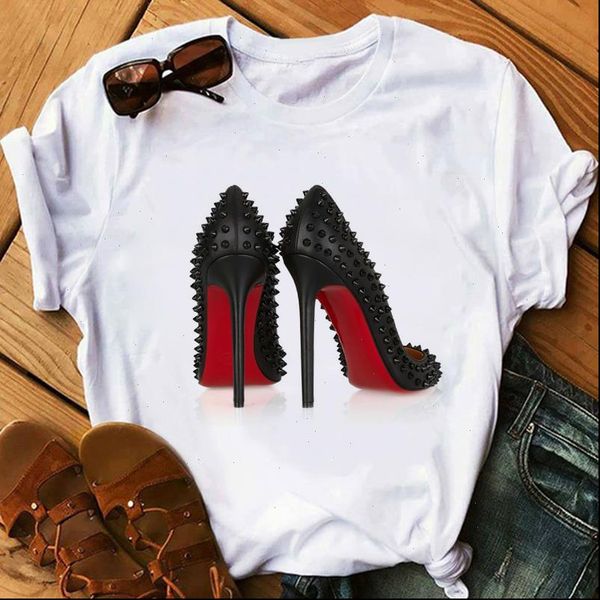 women t shirts harajuku shirt fashion high heels print graphic female streetwear tee camiseta mujer, White
women t shirts harajuku shirt fashion high heels print graphic female streetwear tee camiseta mujer, White