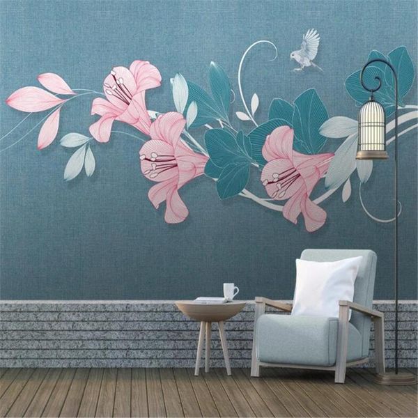 wallpapers milofi custom 3d large wallpaper mural small fresh modern fashion lily flowers and birds background wall decoration painting
wallpapers milofi custom 3d large wallpaper mural small fresh modern fashion lily flowers and birds background wall decoration painting