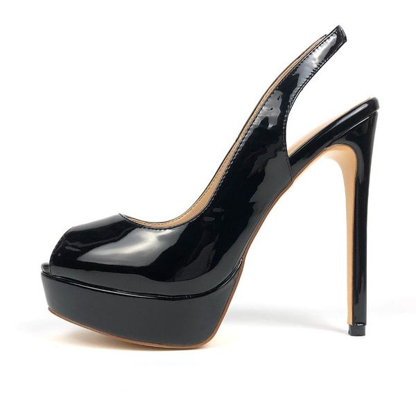 dress shoes women's solid peep toe high heels stiletto ankle straps pumps platform sandals big size wedding party, Black
dress shoes women's solid peep toe high heels stiletto ankle straps pumps platform sandals big size wedding party, Black