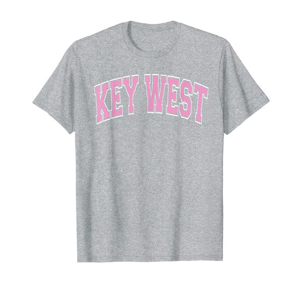 key west varsity style pink text t-shirt, White;black 
key west varsity style pink text t-shirt, White;black