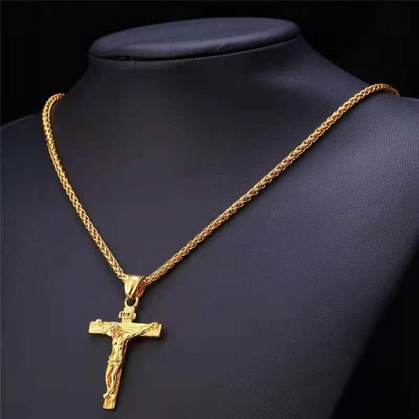 chains heavy crucifix jesus cross necklace stainless steel christs pendant gold byzantine chain men necklaces jewelry gifts 24", Silver
chains heavy crucifix jesus cross necklace stainless steel christs pendant gold byzantine chain men necklaces jewelry gifts 24", Silver