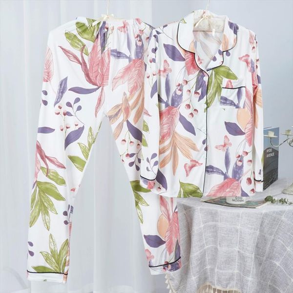 spring summer pajamas 100% viscose women sleepwear long sleeved trousers cotton lounge wear floral full, Black;red
spring summer pajamas 100% viscose women sleepwear long sleeved trousers cotton lounge wear floral full, Black;red