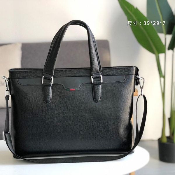 briefcases men's briefcase, formal office portable messenger bag, computer black leather soft handle, simple design 39 x 29 7 cm
briefcases men's briefcase, formal office portable messenger bag, computer black leather soft handle, simple design 39 x 29 7 cm
