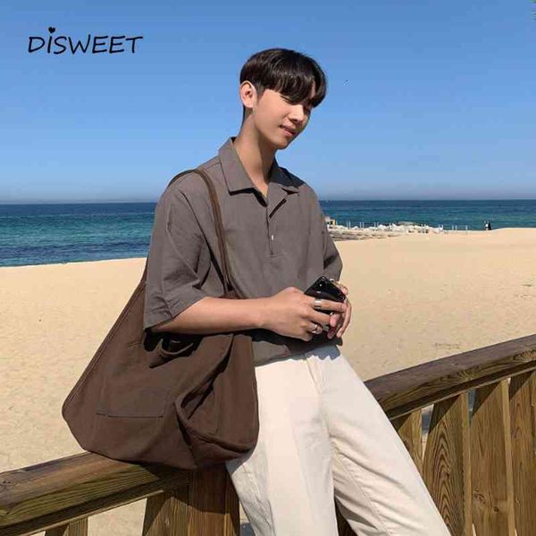 shirts solid lapel men's korean single-breasted short-sleeved loose boy simple slim summer shirt men, White;black
shirts solid lapel men's korean single-breasted short-sleeved loose boy simple slim summer shirt men, White;black
