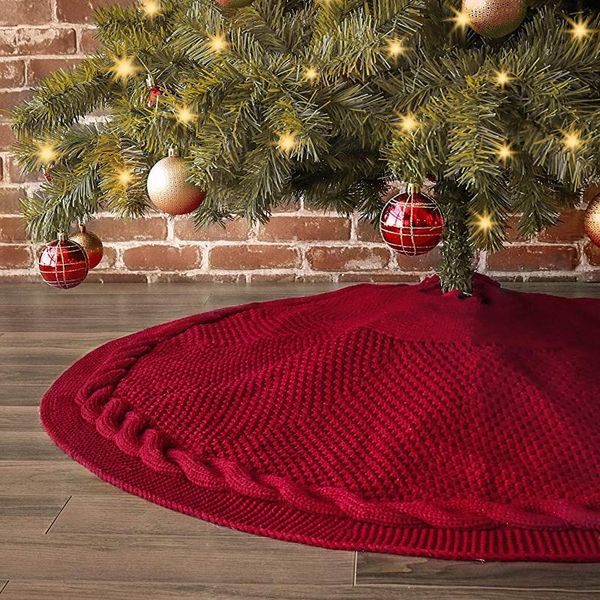 christmas decorations knitted tree skirt thick heavy yarn wine red modern style day family party decoration ornament
christmas decorations knitted tree skirt thick heavy yarn wine red modern style day family party decoration ornament