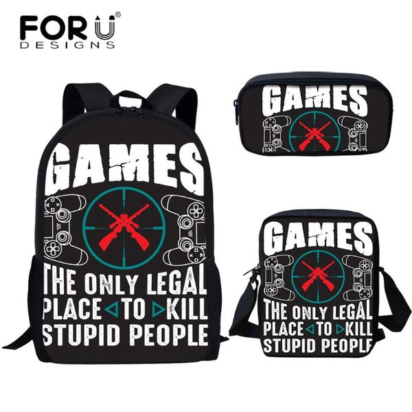 backpack forudesigns 3pcs school book bag lunch messenger bags set game controller pattern printing for teenagers daypack
backpack forudesigns 3pcs school book bag lunch messenger bags set game controller pattern printing for teenagers daypack