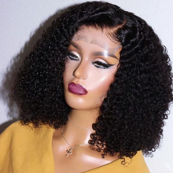 180% density brazilian remy kinky curly cut bob 13x4 lace front glueless wig for women with babyhair human hair large cap size wigs1, Black;brown
180% density brazilian remy kinky curly cut bob 13x4 lace front glueless wig for women with babyhair human hair large cap size wigs1, Black;brown