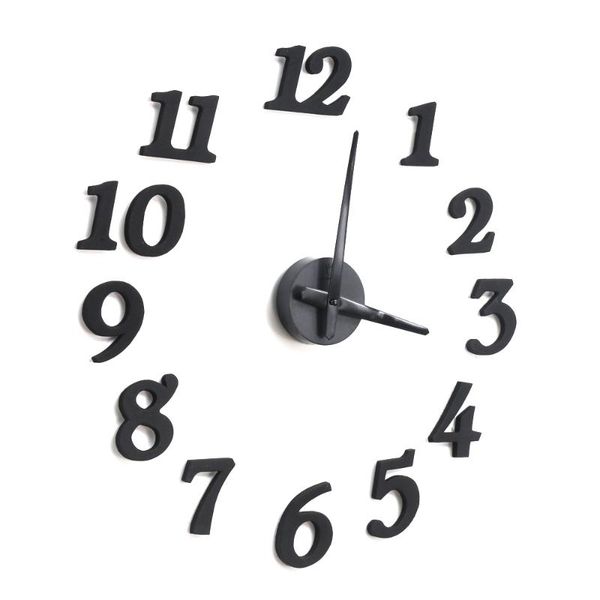 wall clocks 3d home decoration diy clock unique small number stickers self adhesive decor modern