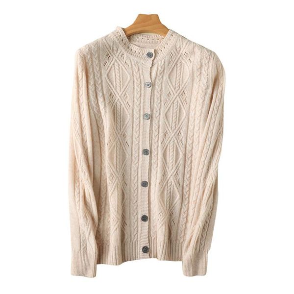 women's knits & tees merino wool cashmere sweater cardigan button long-sleeved female knitwear o-neck warm sweaters 2021, White
women's knits & tees merino wool cashmere sweater cardigan button long-sleeved female knitwear o-neck warm sweaters 2021, White
