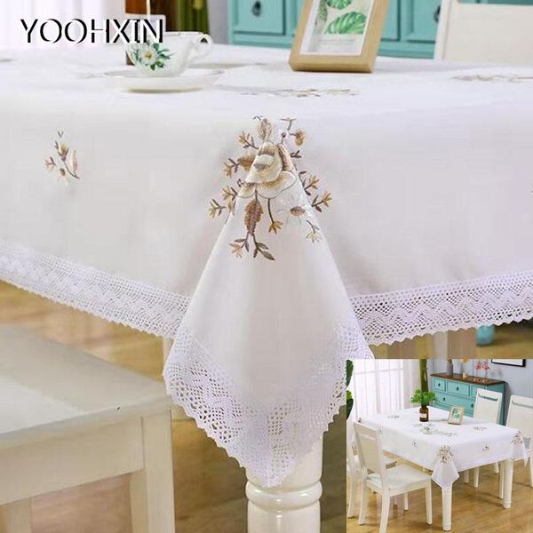 luxury white lace flower cotton tablecloth embroidery kitchen table cover cloth dining year christmas wedding decoration
luxury white lace flower cotton tablecloth embroidery kitchen table cover cloth dining year christmas wedding decoration