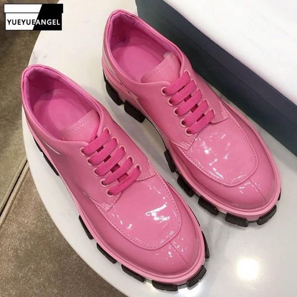 dress shoes brand fashion women candy colors patent leather platform casual pumps lace up streetwear harajuku wedges footwear, Black
dress shoes brand fashion women candy colors patent leather platform casual pumps lace up streetwear harajuku wedges footwear, Black