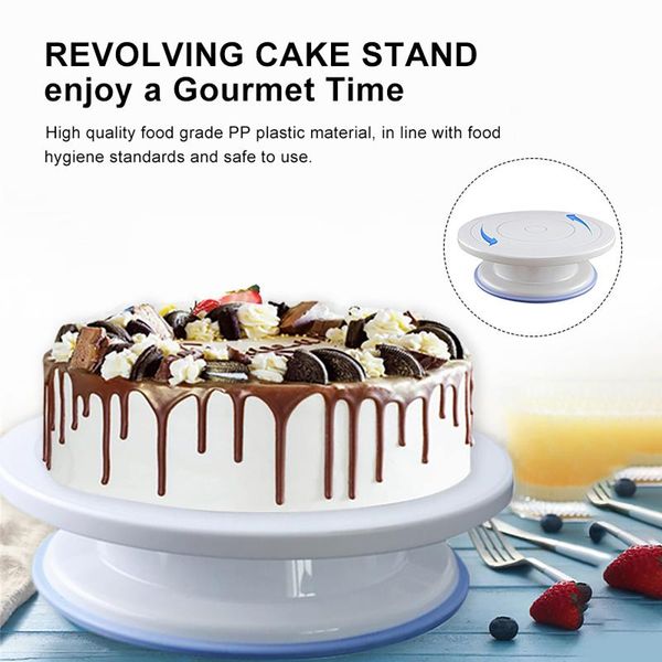 plastic revolving cake stand 11 in non-slip rotating turntable for display kit cupcake decorating supplies baking tools & pastry
plastic revolving cake stand 11 in non-slip rotating turntable for display kit cupcake decorating supplies baking tools & pastry