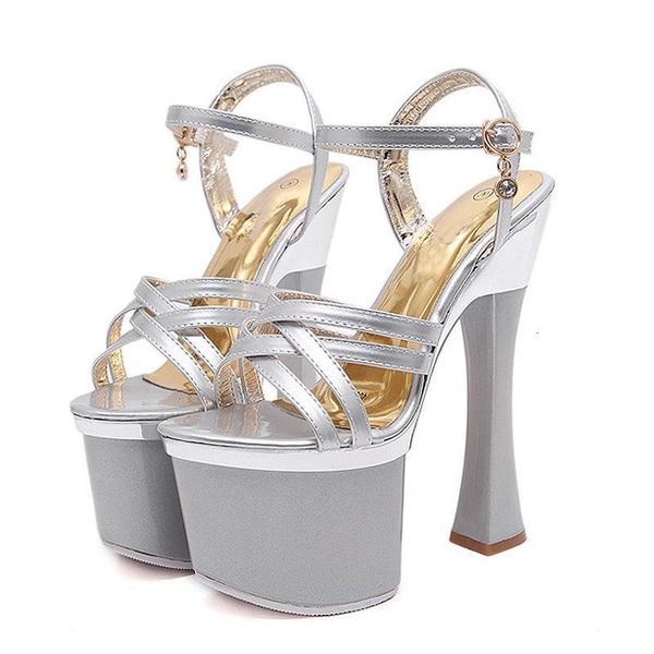 sandals 17.5cm super high heels heel women platform patent leather ankle strap fashion woman party shoes ws1651 lp7k, Black
sandals 17.5cm super high heels heel women platform patent leather ankle strap fashion woman party shoes ws1651 lp7k, Black