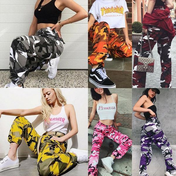 richkeda store fashion 11 women capri color camo cargo high waist hip hop trousers military army combat camouflage, Black;white
richkeda store fashion 11 women capri color camo cargo high waist hip hop trousers military army combat camouflage, Black;white