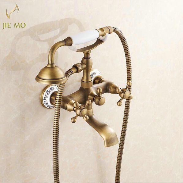 luxury antique brass rainfall shower set faucet + tub mixer tap handheld wall mounted h2254 bathroom sets
luxury antique brass rainfall shower set faucet + tub mixer tap handheld wall mounted h2254 bathroom sets