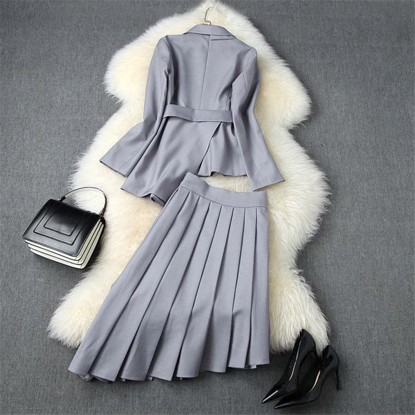 fall winter lady office two elegant garments bandage blazer and skirt suit sets, Black
fall winter lady office two elegant garments bandage blazer and skirt suit sets, Black