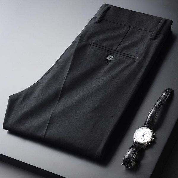 men's pants 2021 spring business leisure trousers fashion professional work daily texture straight men, Black
men's pants 2021 spring business leisure trousers fashion professional work daily texture straight men, Black