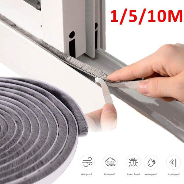 wall stickers 1/5/10m self adhesive door brush strip window sealing soundproof seal weather wind-proof gasket
wall stickers 1/5/10m self adhesive door brush strip window sealing soundproof seal weather wind-proof gasket