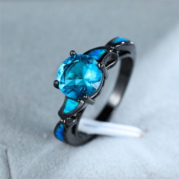 wedding rings female cute blue opal stone ring geometric round cross engagement vintage black gold for women bridal jewelry, Slivery;golden
wedding rings female cute blue opal stone ring geometric round cross engagement vintage black gold for women bridal jewelry, Slivery;golden
