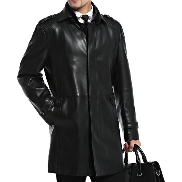 men's jackets 2021 autumn leather jacket casual long pu leaher business single breasted jaqueta couro masculino plus size, Black;brown
men's jackets 2021 autumn leather jacket casual long pu leaher business single breasted jaqueta couro masculino plus size, Black;brown