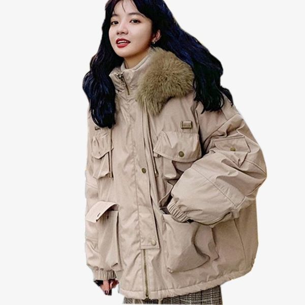 women's down & parkas 2021 winter dongdamen short jacket work clothes thickened fashion cotton temperament, Black
women's down & parkas 2021 winter dongdamen short jacket work clothes thickened fashion cotton temperament, Black