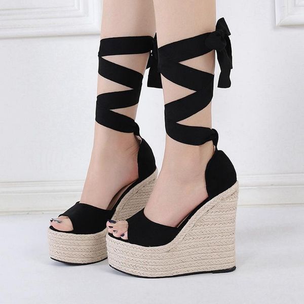 dress shoes bonjomarisa famale platform wedges sandals ankle cross strap women peep toe fish mouth solid color woman, Black
dress shoes bonjomarisa famale platform wedges sandals ankle cross strap women peep toe fish mouth solid color woman, Black