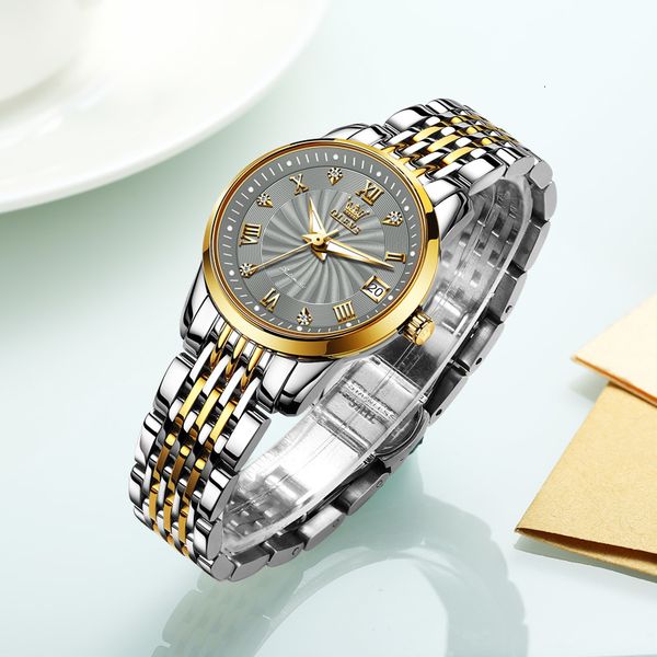 olevs women automatic mechanical watch calendar view waterproof fashion ladies, Slivery;brown
olevs women automatic mechanical watch calendar view waterproof fashion ladies, Slivery;brown