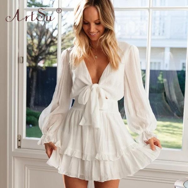 casual dresses women autumn v neck bow tie up white dress ruffles long sleeve short female a line pink party vestidos 2021, Black;gray
casual dresses women autumn v neck bow tie up white dress ruffles long sleeve short female a line pink party vestidos 2021, Black;gray