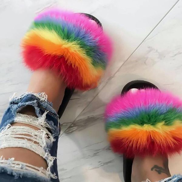 slippers fur slides women winter shoes luxury furry home sandals cute raccoon hair flip flops plus size, Black
slippers fur slides women winter shoes luxury furry home sandals cute raccoon hair flip flops plus size, Black