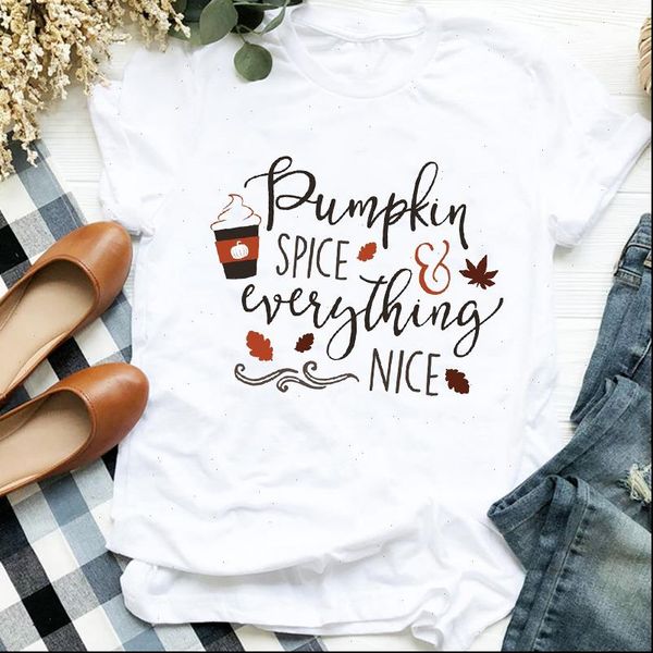 pumpkin spice letter 90s thanksgiving women halloween print tee clothes graphic, White
pumpkin spice letter 90s thanksgiving women halloween print tee clothes graphic, White