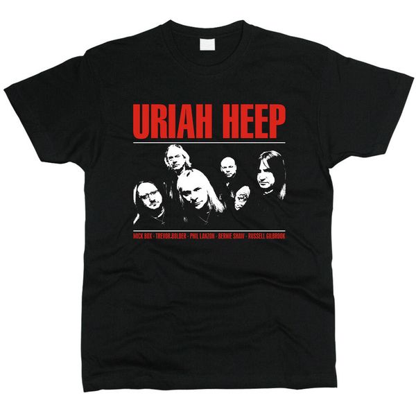 uriah heep men t-shirt, White;black