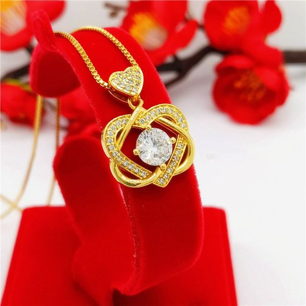 double heart romantic pendant chain necklace women jewelry 18k yellow gold filled charm girls lady engagement valentine gift, Silver
double heart romantic pendant chain necklace women jewelry 18k yellow gold filled charm girls lady engagement valentine gift, Silver